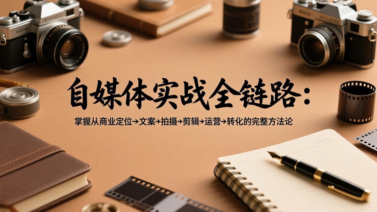 自媒体实战全链路：掌握从商业定位→文案→拍摄→剪辑→运营→转化的完整方法论-钱途社