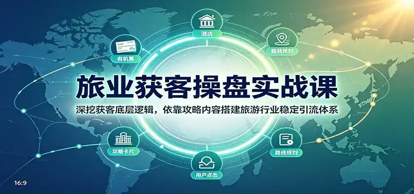 旅业获客操盘实战课：深挖获客底层逻辑，依靠攻略内容搭建旅游行业稳定引流体系-钱途社