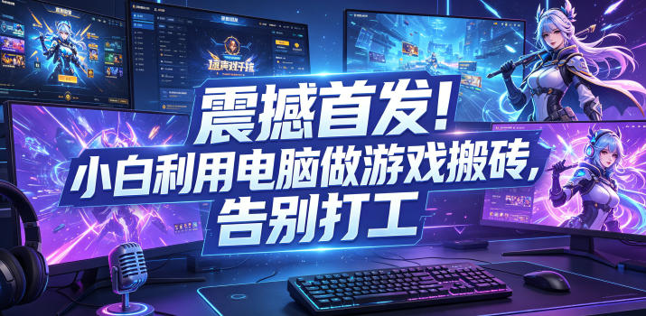 震撼首发！小白利用电脑做游戏搬砖，告别打工【揭秘】-钱途社
