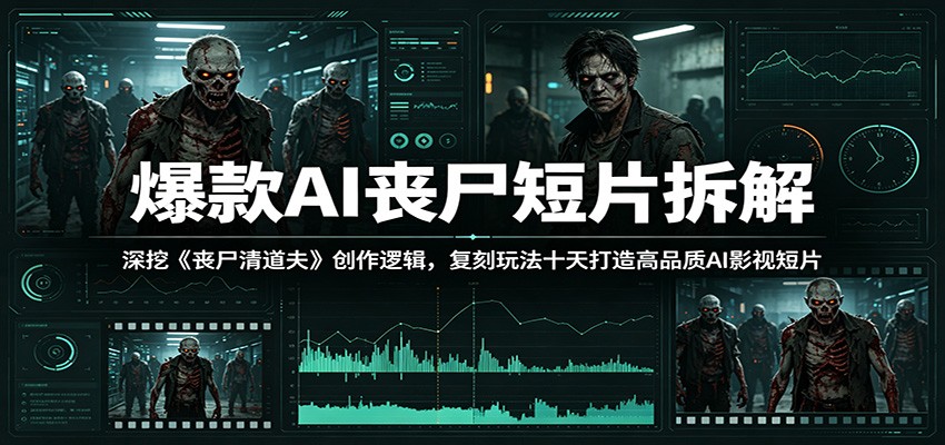 爆款AI丧尸短片拆解：深挖《丧尸清道夫》创作逻辑，复刻玩法快速打造高品质AI影视短片-钱途社