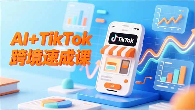 AI+TikTok跨境速成课，智能翻译、店铺定位、流程拆解，7天高效上线运营-钱途社