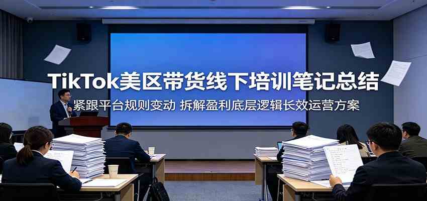 TikTok美区带货线下培训笔记总结：紧跟平台规则变动，拆解盈利底层逻辑长效运营方案-钱途社