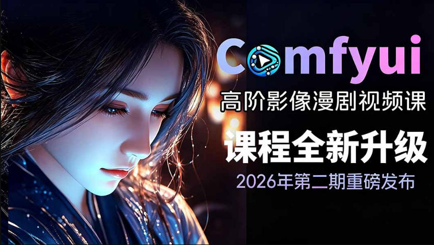 2026新版ComfyUI漫剧动画全流程实战课，0基础入门到进阶全流程动态漫，轻松实现流量变现-钱途社