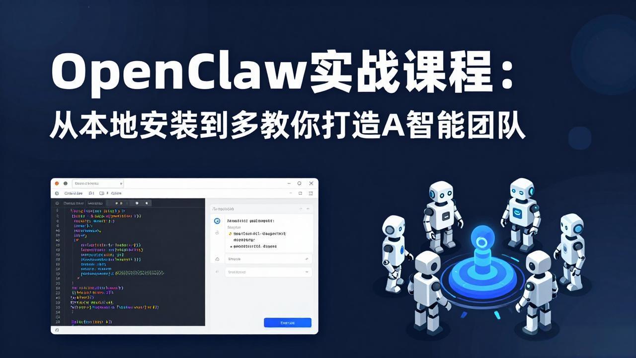 OpenClaw实战课程:从本地安装到多Agent协同,手把手教你打造AI智能团队-钱途社