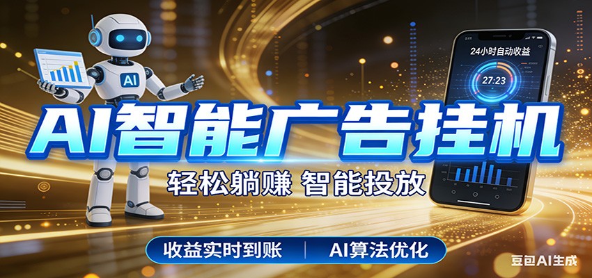 智能广告挂机新时代，利用碎片化时间实现稳定被动收益，AI帮你持续盈利-钱途社