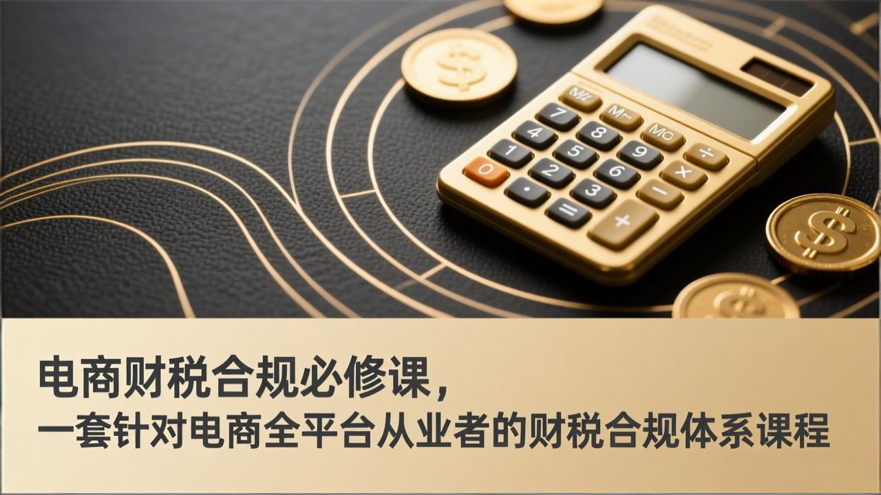 电商财税合规必修课，是一套针对电商全平台从业者的财税合规体系课程-钱途社