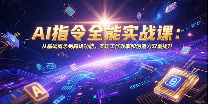 AI指令全能实战课：从基础概念到高级功能，实现工作效率和创造力双重提升-钱途社