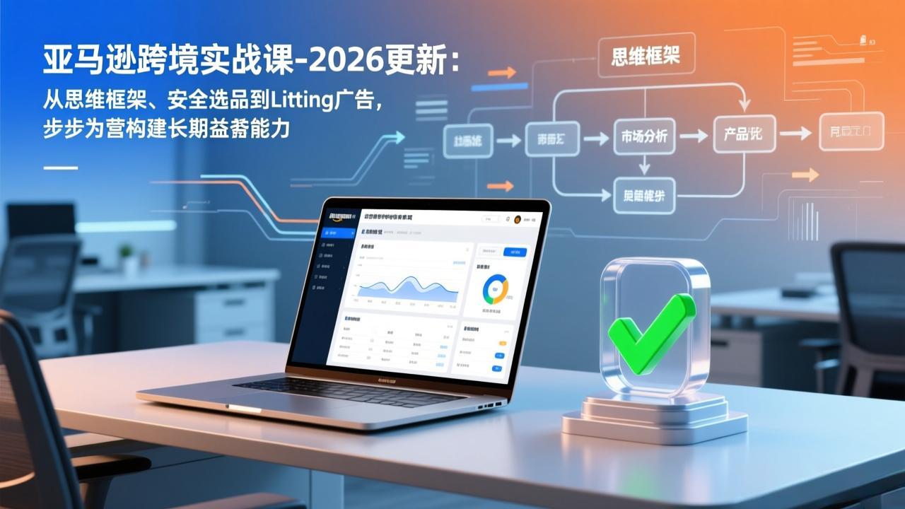 亚马逊跨境实战课-2026更新:从思维框架、安全选品到Listing广告,步步为营构建长期盈利能力-钱途社
