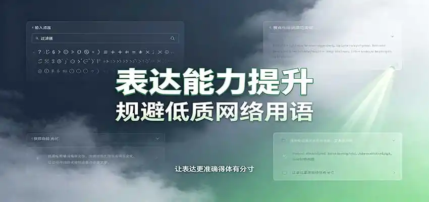 表达能力提升：语言塑造思想逻辑，规避低质网络用语，强化心智感知-钱途社