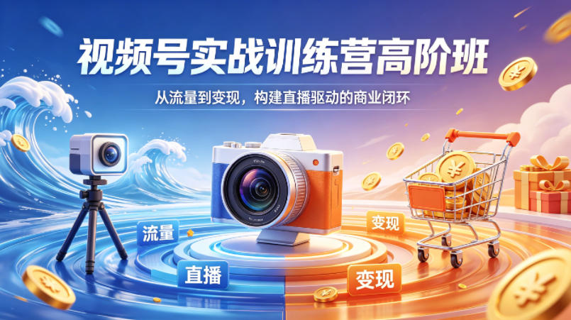 视频号实战训练营高阶班，从流量到变现，构建直播驱动的商业闭环(26年4月)-钱途社