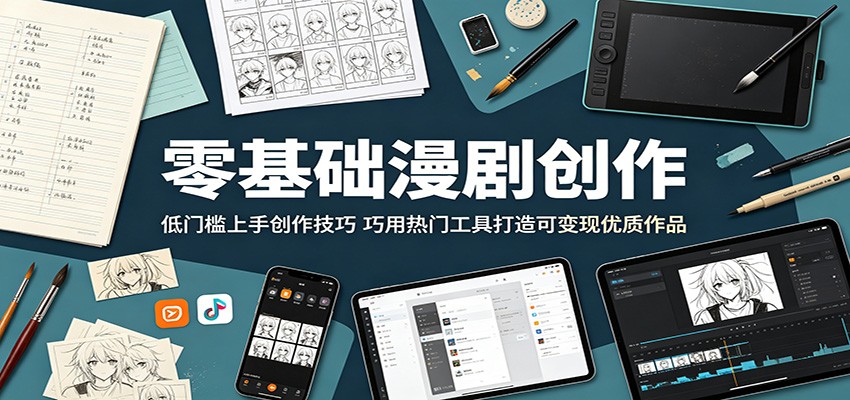 零基础漫剧创作:低门槛上手创作技巧,巧用热门工具打造可变现优质作品-钱途社