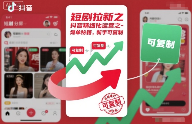 短剧拉新之抖音精细化运营之爆单秘籍，新手可复制-钱途社