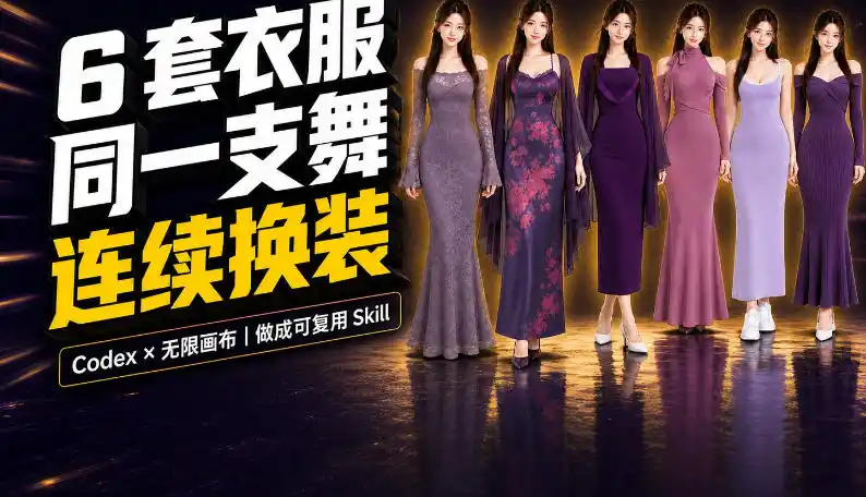 同一支舞，6套衣服按顺序切换：我把服装换装视频做成了一个Skill-钱途社