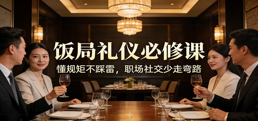 公众号收费文章:《饭局礼仪必修课:懂规矩不踩雷,职场社交少走弯路》-钱途社