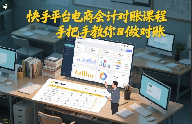快手平台电商会计对账课程，手把手教你做对账-钱途社