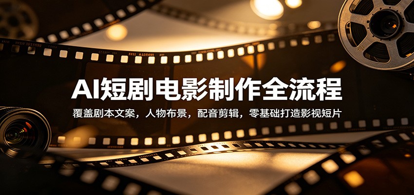 AI短剧电影制作全流程：覆盖剧本文案，人物布景，配音剪辑，零基础打造影视短片-钱途社