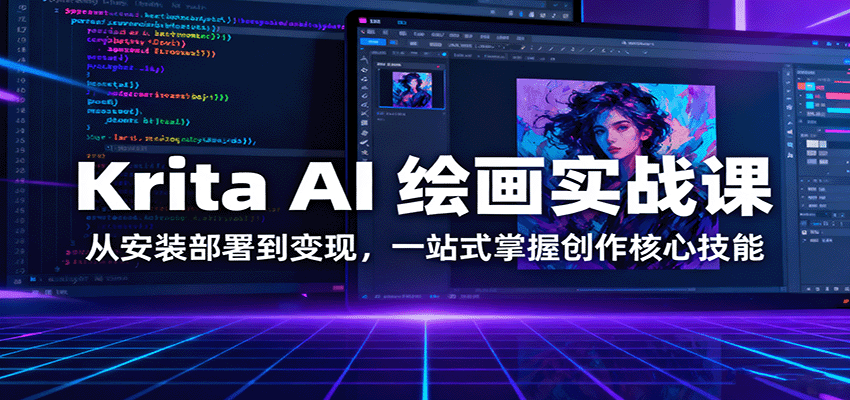 Krita AI 绘画实战课：从安装部署到变现，一站式掌握创作核心技能-钱途社