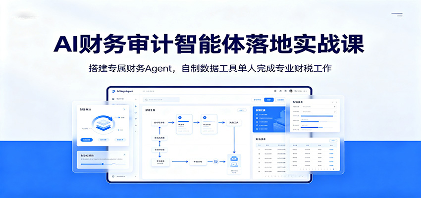 AI财务审计智能体落地实战课：搭建专属财务Agent，自制数据工具单人完成专业财税工作-钱途社
