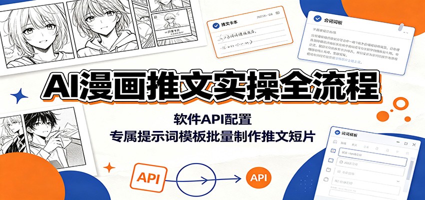 AI漫画推文实操全流程：软件API配置，专属提示词模板批量制作推文短片-钱途社
