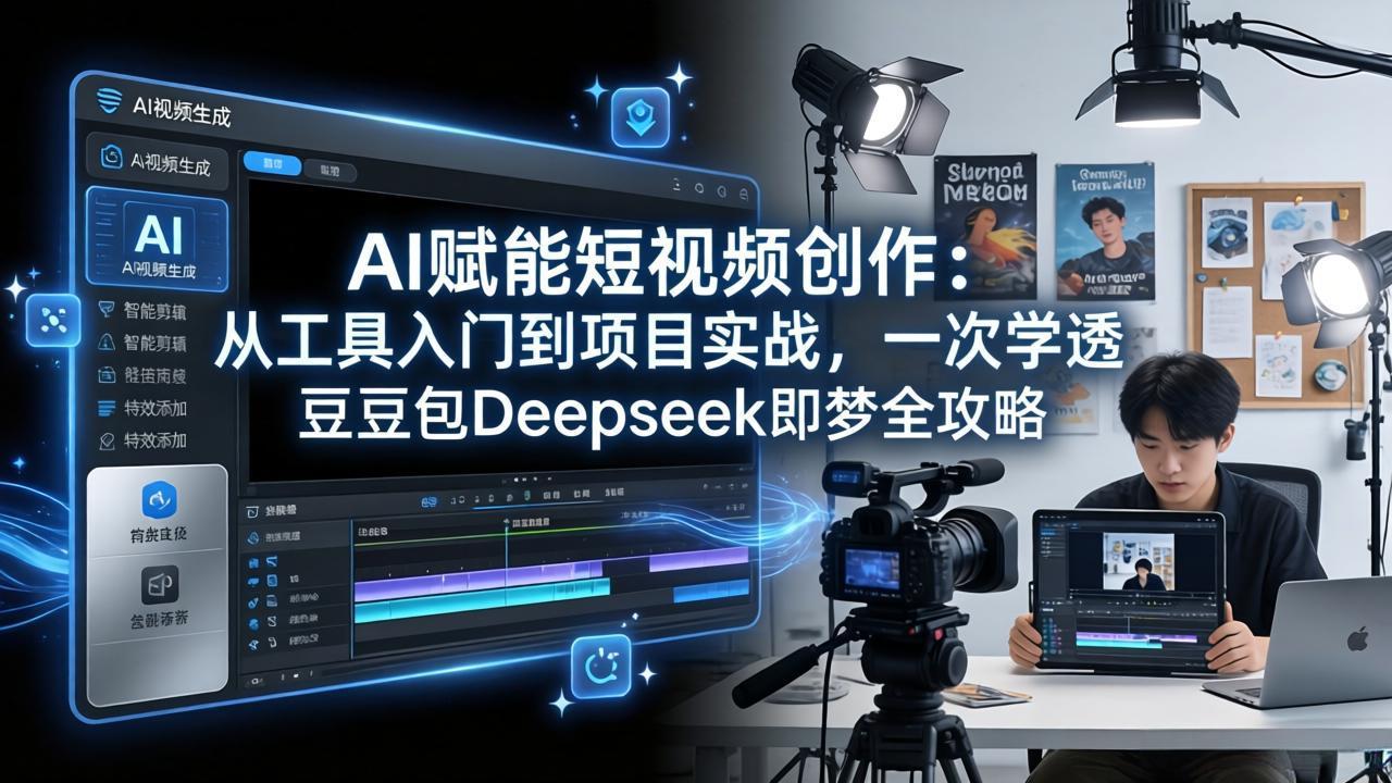 AI赋能短视频创作：从工具入门到项目实战，一次学透豆包Deepseek即梦全攻略-钱途社