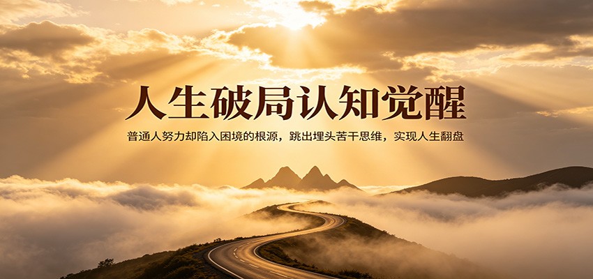 人生破局认知觉醒，普通人努力却陷入困境的根源，跳出埋头苦干思维，实现人生翻盘-钱途社