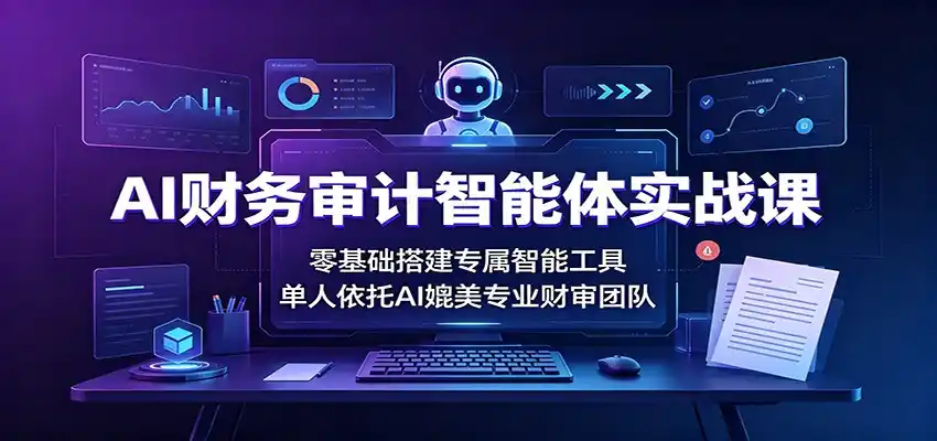 AI财务审计智能体实战课：零基础搭建专属智能工具，单人依托AI媲美专业财审团队-钱途社