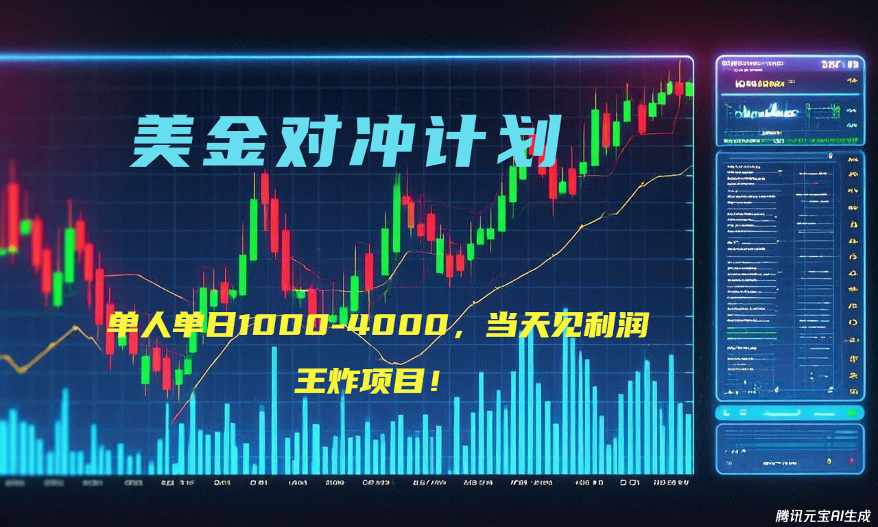 2025年最暴力项目“美金先登计划”最新最强对冲战法，每日实际收益1K-4K-钱途社