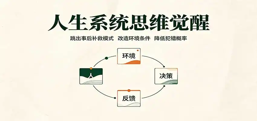 人生系统思维觉醒：跳出事后补救模式，改造环境条件，降低犯错概率-钱途社