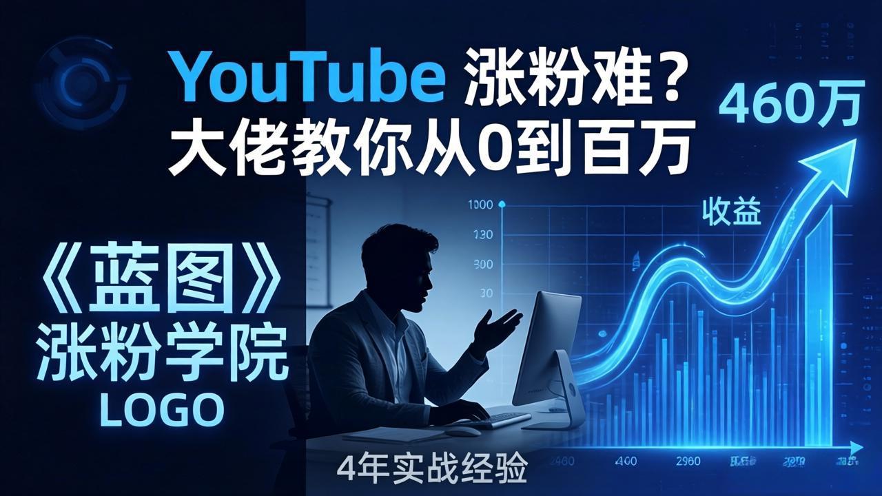 YouTube 涨粉难？《蓝图涨粉学院》：4 年赚 460 万的大佬教策略，从0到百万有路径！-钱途社