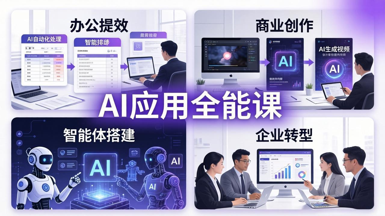 AIGC 应用师全能课-更新：办公提效、商业创作、智能体搭建、企业转型，一站式学会AI应用-钱途社