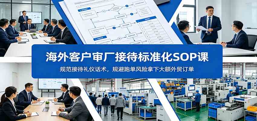 海外客户审厂接待标准化SOP课：规范接待礼仪话术，规避跑单风险拿下大额外贸订单-钱途社