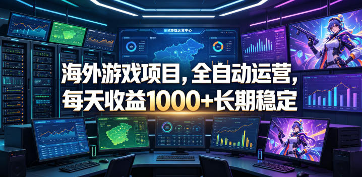 海外游戏项目，全自动运营，每天收益1000+长期稳定【揭秘】-钱途社