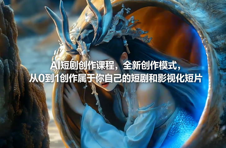 AI短剧创作课程，全新创作模式，从0到1创作属于你自己的短剧和影视化短片-钱途社