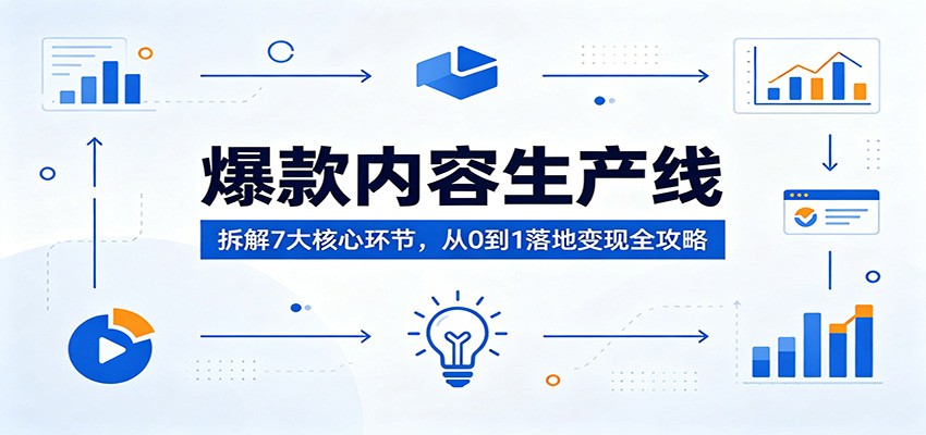 爆款内容生产线：拆解7大核心环节，从0到1落地变现全攻略-钱途社
