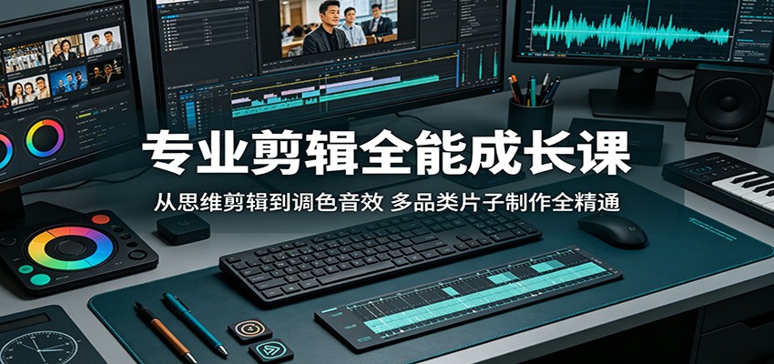 专业剪辑全能成长课：从思维剪辑到调色音效，多品类片子制作全精通-钱途社
