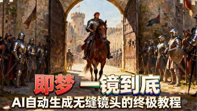 （18241期）即梦AI一镜到底终极教程，智能补帧+运镜技巧，AI自动生成无缝丝滑长镜头高效出片-钱途社