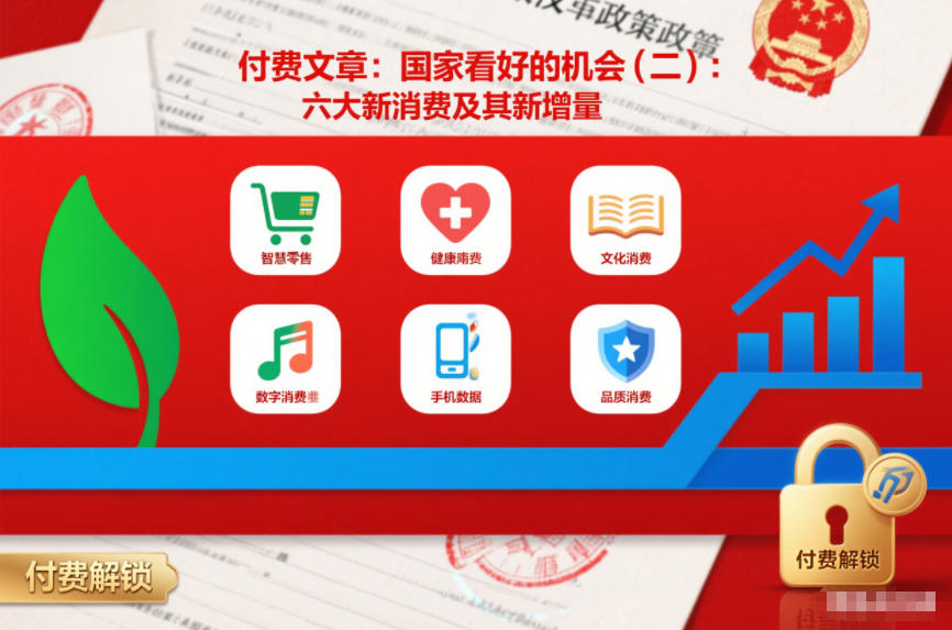 付费文章:国家看好的机会(二):六大新消费及其新增量-钱途社