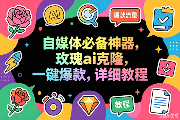 （18563期）玫瑰克隆工具，一键ai神器，爆款工具，自媒体必备，60多个功能详细教程-钱途社