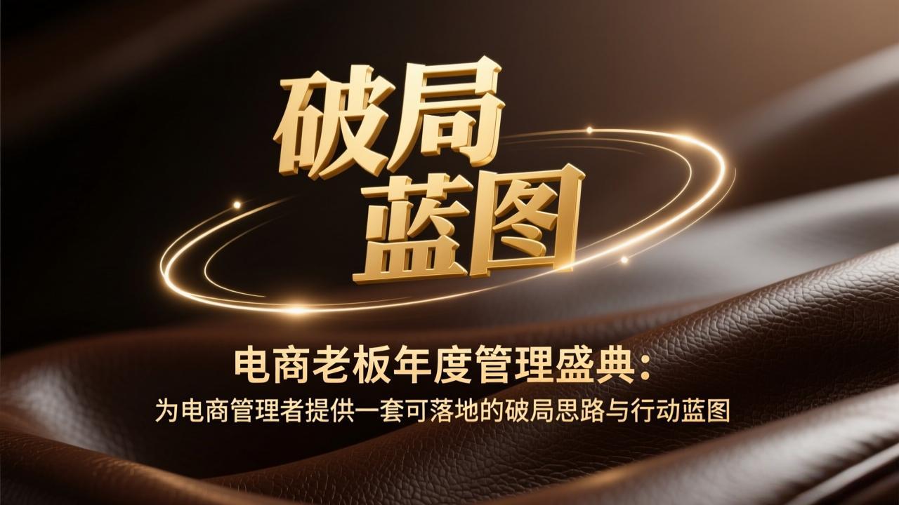 电商老板年度管理盛典：为电商管理者提供一套可落地的破局思路与行动蓝图-钱途社