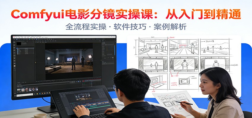 ComfyUI电影分镜实操课：分镜一致性，全流程AI视频制作，零基础也能做专业分镜-钱途社