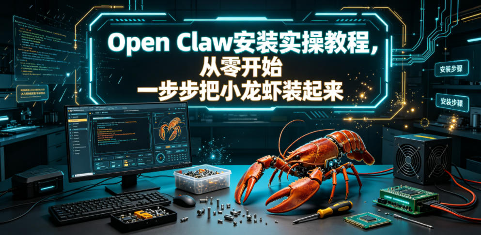 Open Claw安装实操教程，从零开始一步步一步步把小龙虾装起来-钱途社
