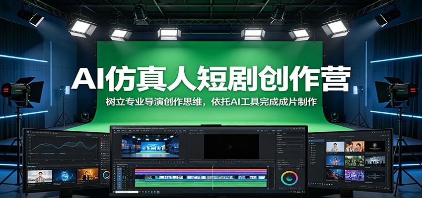 AI仿真人短剧创作营：树立专业导演创作思维，依托AI工具完成成片制作-钱途社