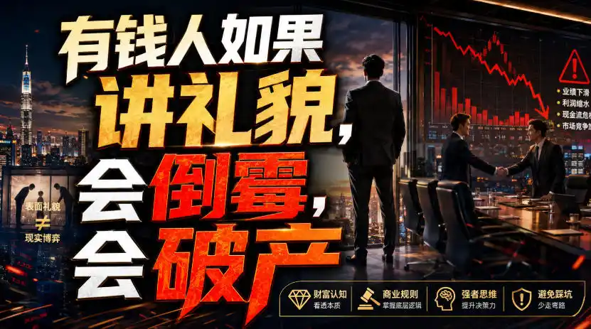付费文章：有钱人如果讲礼貌，会倒霉，会破产-钱途社