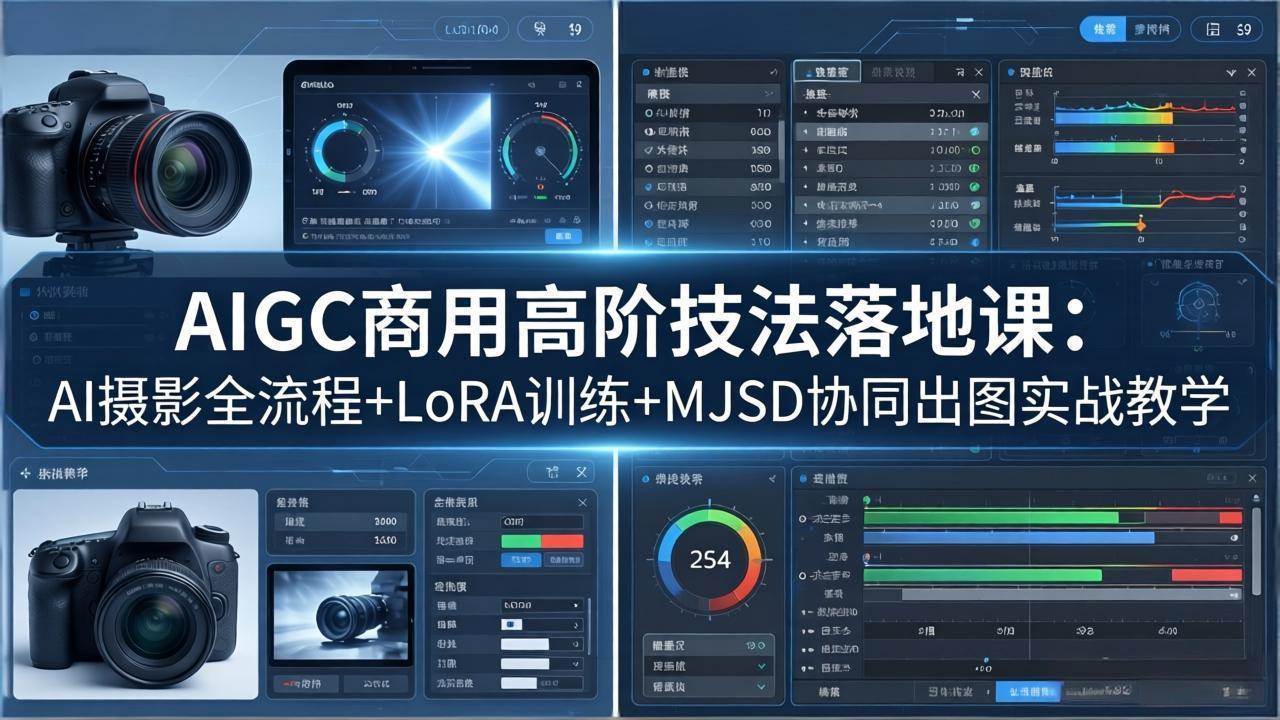 （18254期）AIGC商用高阶技法落地课：AI摄影全流程+LoRA训练+MJSD协同出图实战教学-钱途社