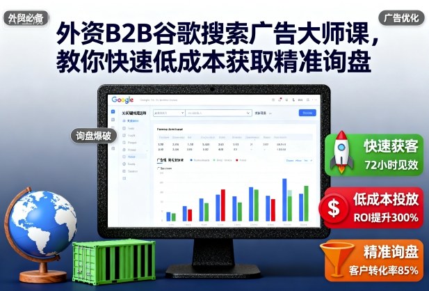 外资B2B谷歌搜索广告大师课，教你快速低成本获取精准询盘-钱途社