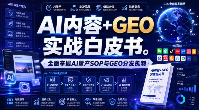 AI内容+GEO实战白皮书，全面掌握AI量产SOP与GEO分发机制【文档】-钱途社