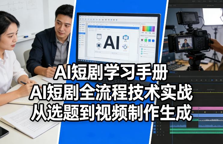 AI短剧学习手册,AI短剧全流程技术实战,从选题到视频制作生成-钱途社