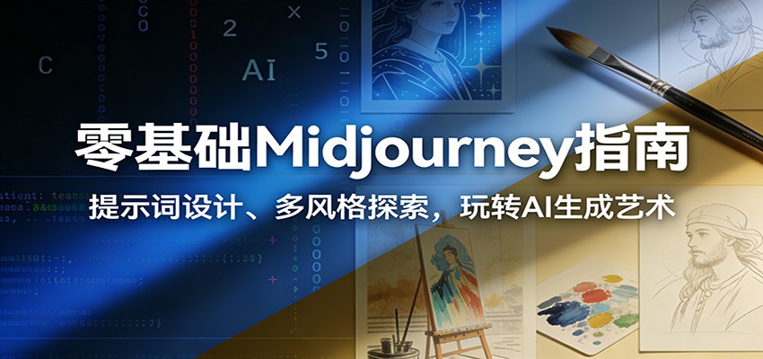 图片[1]-零基础Midjourney指南：提示词设计、多风格探索，玩转AI生成艺术-钱途社