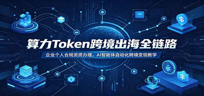 算力Token跨境出海全链路：企业个人合规资质办理，AI智能体自动化跨境变现教学-钱途社