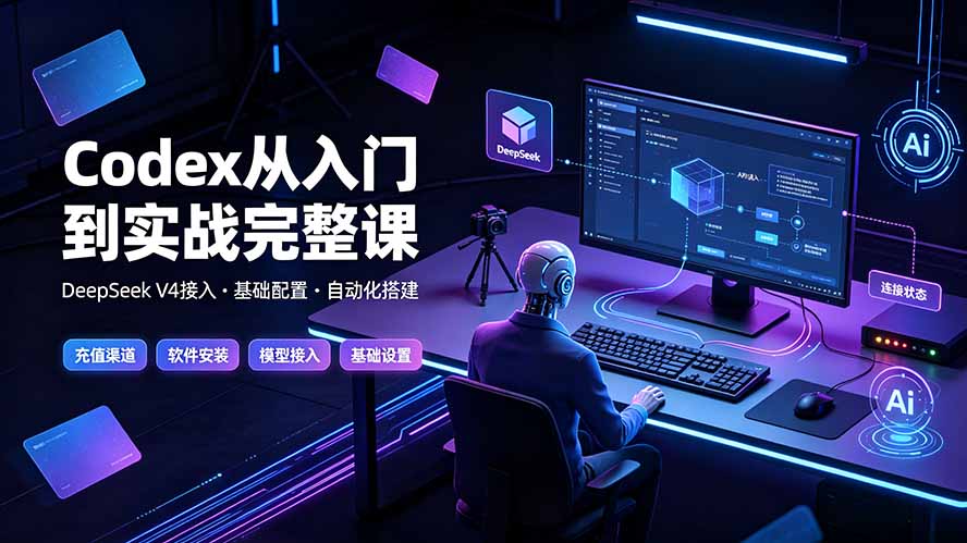 Codex从入门到实战完整课｜充值·安装·接入DeepSeek，记忆·插件·Skill·CLI·MCP全拆解-钱途社